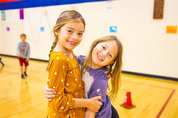 Students in gym class.